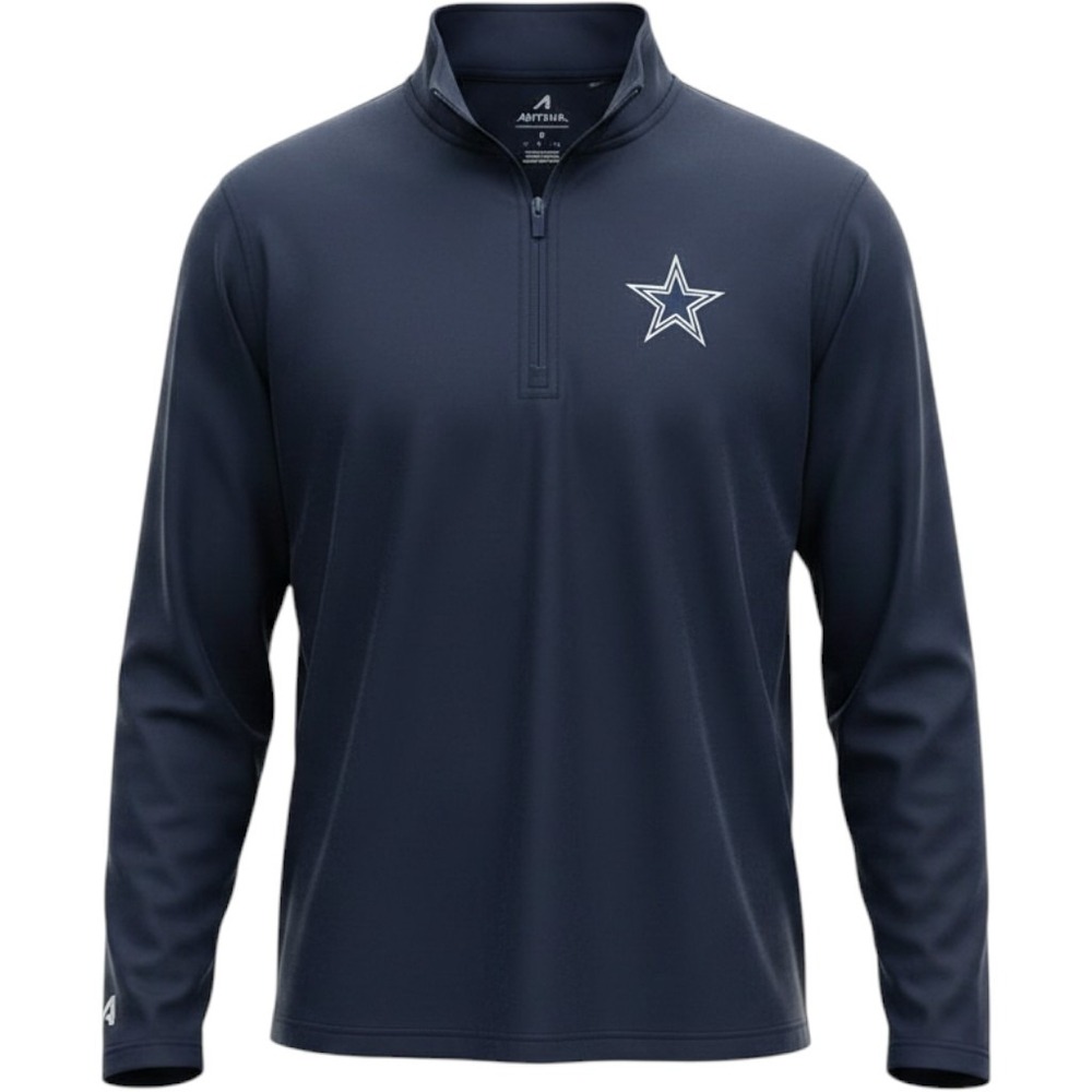 Antigua Quarter Zip Pullover Mens Small Navy New Dallas Cowboys Elevation PO